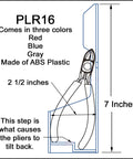Diagram showing Blue Pliers Rack Organizer For Pegboard And Toolbox Drawer Holds 16 Sets Of Pliers From Regular To Small Keeps