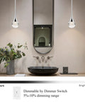 Sleek Bubble Crystal Glass Chrome Pendant Light For Kitchen Island And Dining Room, modern accent by mirror