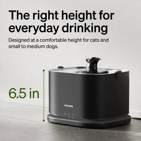 Cool Upgrade Cat Water Fountain With Stainless Steel Tray Dockstream 2 Indoor 3L 101oz Auto Cat Fountain, 6.5 inches tall