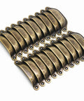 Antique Bronze Iron Drawer Knobs Pulls Handles Set For Cabinets And Wardrobes Vintage Shell Shape Three And Three Quarters Inch Length