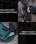 Camera Backpack For Ronin 4D Gear Waterproof Bag For Lenses And Accessories showing smartphone pocket and accessory storage