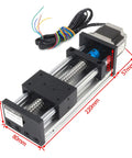 Pro Grade 100mm CNC Linear Stage Actuator With Dual Optical Axis Rails And 1605 Ball Screw Heavy Duty Linear Motion Rail Guide