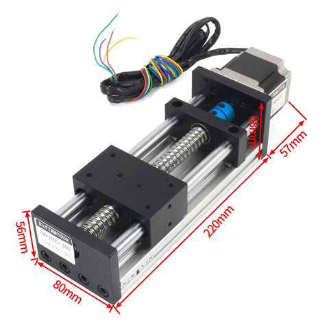 Pro Grade 100mm CNC Linear Stage Actuator With Dual Optical Axis Rails And 1605 Ball Screw Heavy Duty Linear Motion Rail Guide
