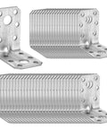 Heavy Duty Steel L Brackets 50 Pack 2.2 Inch Square Corner Mounts With Multi Hole Design For Shelves Furniture And Wood Projects Built Damn Tough To Lock Down Solid.