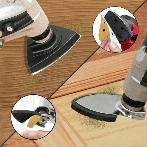 186Piece Oscillating Tool Sandpaper Kit with detail pads, triangle and finger sandpapers, wide grit range for finishing and removal