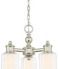 Middlebush Three Light Dining Room Chandelier In Polished Nickel 16 By 16 By 13.75 Inches Classic Traditional Ceiling Fixture Model 40203-35