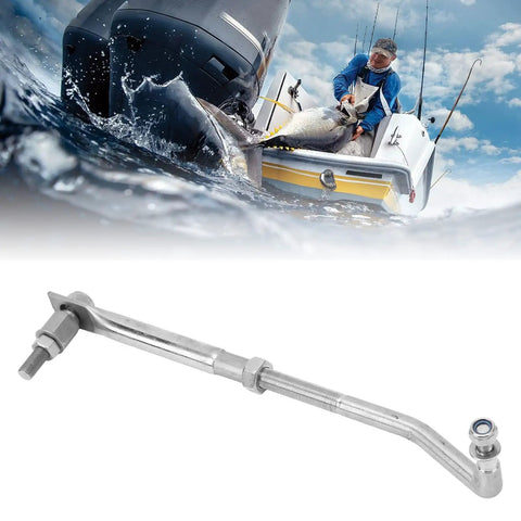 Adjustable Stainless Steel Outboard Steering Link Rod Kit Universal Boat Engine Tie Rod Drag Link for Marine Motors 265mm To 315mm Easy Install Beefy Fit, stainless steel steering rod on boat