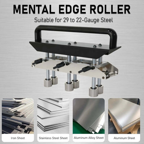 3 Station Roller Bender for Sheet Metal, adjustable 0 to 90 degree bending angles, suitable for 29 to 22 gauge steel, durable tool