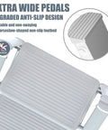 Close-up of 2 Step Folding Step Stool With Wide Anti Slip Pedals Heavy Duty Steel Ladder For Kitchen And Home showing pedal design.