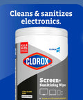 Screen Sanitizing Wipes For Electronics Bleach Free Cleaning Wipes With Citrus Scent 75 Count Kills 99.9 Percent Of Bacteria