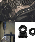 M10x1.5 Serrated Flange Hex Nuts Anti Loosening Black Oxide Finish 15mm Nut Size with automotive engine and drill press