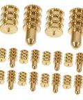 Copper Table Dowel Set For Dining Tables With Pin Hardware Connector Kit For Table Leaves And Dowel Rails, Super Easy Assembly And No Fuss Disassembly, Metal Leaf Latch Plate Holder, Durable Copper Pins. brass dowel pins set