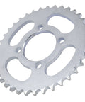428 Chain And Sprocket Kit with 37 Tooth Rear Sprocket 52mm ID, close-up view of silver metal sprocket for bikes and ATVs