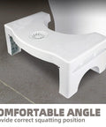 7 Inch Heavy Duty Toilet Stool For Adults, Non Slip Folding Foot Rest For Easier Squatting In Bathroom beside toilet