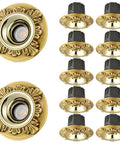 Top Shelf 4.5 Inch Adjustable Brass Led Recessed Ceiling Spotlight With CRI 90 Accuracy showing multiple fixtures with decorative trim.