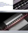 Close-up of a ball bearing system in MGN9 Linear Rail Kit 100mm Two Pack With Two MGN9H 9mm Carriage Blocks Black For 3D Printer And CNC Machine Heavy Duty Bearing Steel Guide Rails For Smooth Motion And Precision Built To Last For Beefy Builds And Smooth Friction Free Motion In DIY Projects, highlighting precision steel balls and friction-free motion.