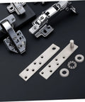Hidden 360 Degree Door Hinge For Secret Bookcase Doors, Heavy Duty Concealed Pivot In Stainless Steel on black background