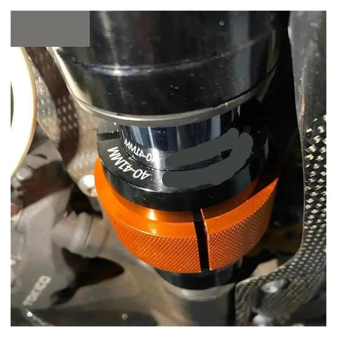 Universal CNC Front Fork Oil Seal Driver Tool Kit 28 To 50mm for dirt bike suspension maintenance in use on motorcycle