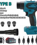 26V Brushless Cordless Rivet Gun Electric Blind Riveter Tool Kit Dual Use All In One with accessories