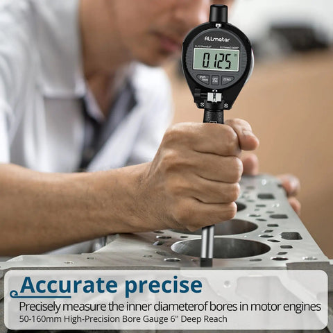 Digital Bore Gauge 50-160mm 0.01mm Precision Internal Diameter Measuring Tool With 12 Probes And Case For Engine Cylinders