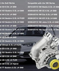 Electric Engine Water Pump Assembly For Audi And VW 2.0L Cars 2008 2016, compatibility list with pump image in front of car