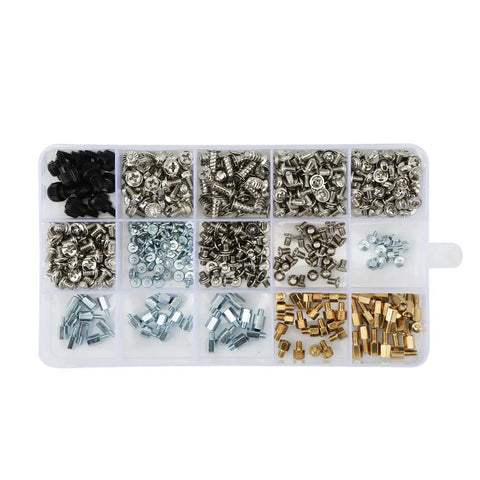 Top Pick Pc Build Screw Kit With Nvme M.2 Standoffs And Assorted Hardware For Motherboards SSD Hard Drives and Fans Quick Install for Gaming Rigs and Repairs No Sweat Setup, 480pc assorted screw kit.