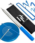 16 Foot Telescopic Stainless Steel Disc Golf Retriever Pole With Hooks And Suction Cup Carry Bag, disc and accessories included
