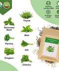 Dope Herb Seed Pod Kit for Hydroponics Garden with Basil Parsley Thyme Mint Cilantro Dill Oregano 7 Heirloom Non GMO Seeds
