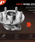 Two Front Wheel Bearing And Hub Assembly Kit For Toyota Corolla 2019 To 2024 And Prius 2016 To 2022, solid wheel stud, 5 lugs