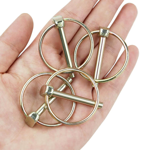 Heavy Duty Three Eighths By One And Three Quarters Inch Locking Trailer Gate Pin Set Built Tough With Zinc Plated Hitch Pins