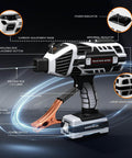 Portable Handheld Arc Welder Gun With IGBT Inverter, 110V, 120 Amp, Lightweight 3.9 Lb, Compact 9.8 By 10 Inch, side view