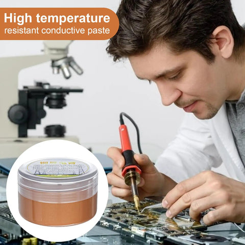 Person using Copper Conductive Grease For Electrical Contacts And Automotive Systems With Extreme Temperature Resistance