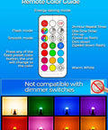 Remote guide for Color Changing RGBW LED Light Bulb With 270 Degree Beam, 450 Lumens 2700K Warm White, 12 Colors, 8 Pack.