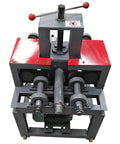 Haywhnkn 220V 2.2KW Electric Pipe Bender top view showing gears and rollers for efficient bending of round tubes and square profiles.