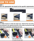 Universal Tapping Block For Vinyl Plank And Laminate Flooring With 3 Edges, Durable HDPE Construction, usage instructions with rubber hammer guide