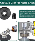 Spiral Bevel Gear Kit For Angle Grinder Replacement Part NA186338 Includes Ring Gear And Pinion, DWE8100 Compatible