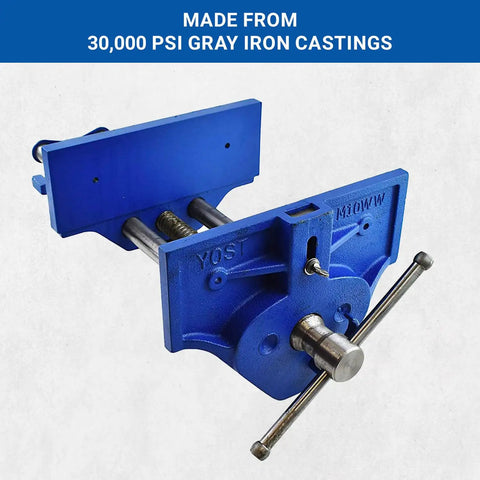 Rapid Action Woodworking Bench Vise With Quick Release Lever For Easy Adjustments, 10 Inch Jaw, Heavy Duty Cast Iron Construction
