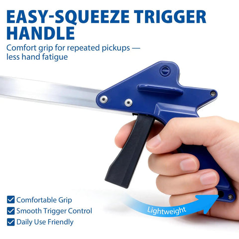 30 Inch Reacher Grabber Tool With Rubber Suction Cups For Easy Pickups And Extended Reach, Lightweight Long Arm Multipurpose Picker For Trash Paper Remote And More, Mobility Aid For Seniors And Adults