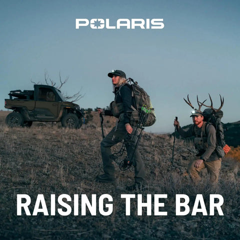 Hunting scene with RZR UTV in the background, featuring OEM Drive Belt for RZR and Ranger UTVs, 3211162.
