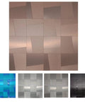 Peel And Stick Metal Backsplash Tiles For Kitchen And Bathroom, Self Adhesive Aluminum Mosaic 3D Wall Stickers in various colors