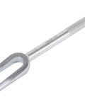 Side view of a silver ARES 12016 15/16-inch tapered pickle fork ball joint separator with knurled handle