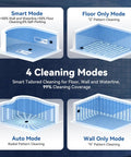 Diagram showing four cleaning modes of the X5 Cordless Robotic Pool Vacuum with Smart Navigation for inground pools.