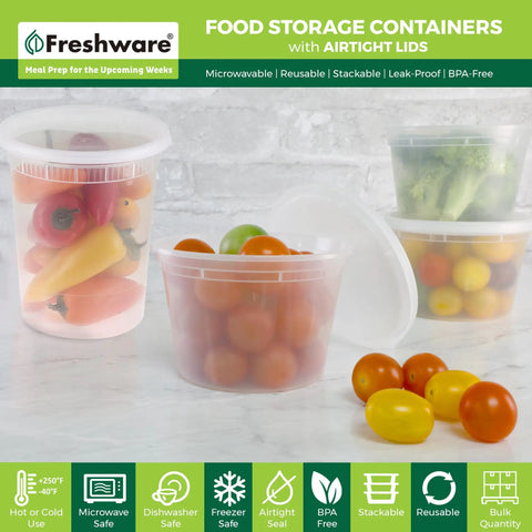 Keep Meals Fresh All Week With These Heavy Duty Plastic Deli Containers Featuring Tight Sealing Lids That Actually Stack Straight Up Microwave And Freezer Safe Bpa Free Clear Design Makes Meal Prep A Total Fire Win For Your Busy 48 Pack Kitchen Setup