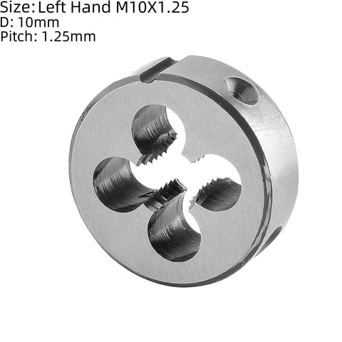 Left Hand M10 Tap And Die Set 10mm Cutting Diameter One Point Twenty Five Pitch High Speed Steel 6542 M2 For Precision