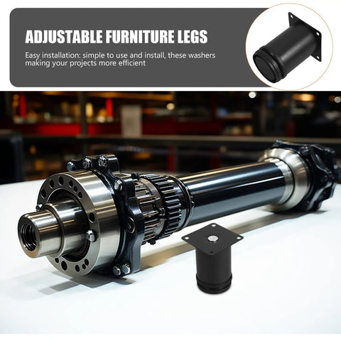 Adjustable Stainless Steel Furniture Legs With Non Slip Feet 4 Pack Heavy Duty Levelers For Cabinets And Sofas Height Adjustment