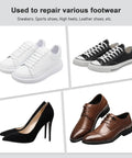 Self Adhesive Heel Patches For Sneakers And Boots, 6 Pairs Thin Microfiber Leather Repair Patches To Fix Holes And Wear