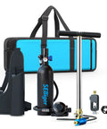 1L DOT Certified Mini Scuba Tank For Underwater Breathing Air, Dive Oxygen Cylinder Kit with dust filter and transport bag