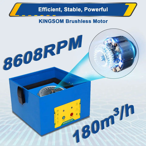 Compact Desktop Solder Fume Extractor With 2 In 1 Filter featuring brushless motor and 180 cubic meters per hour airflow