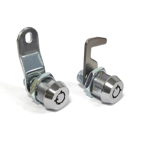 Dual Pack Tubular Cam Toolbox Lock Replacement Five Eighth Inch With Hook Cam Keyed Alike With Four Keys And Four Bolts Opening Size