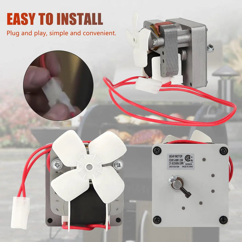 2.0 RPM Auger Motor Replacement For Pit Boss Camp Chef Wood Pellet Grills Universal 120V 60Hz unit with wires and plug